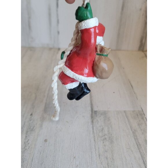 Santa Claus climbing rope tree ornament Xmas - Picture 6 of 7